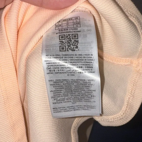 GUESS - NWT Peach Long-Sleeve Ribbed Top Size Large - Picture 5 of 14